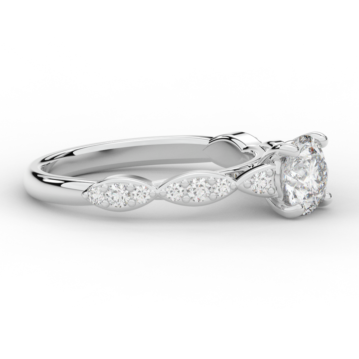 1.20CT.TW ROUND LAB DIAMOND SOLITAIRE ENGAGEMENT RING - Nazarelle