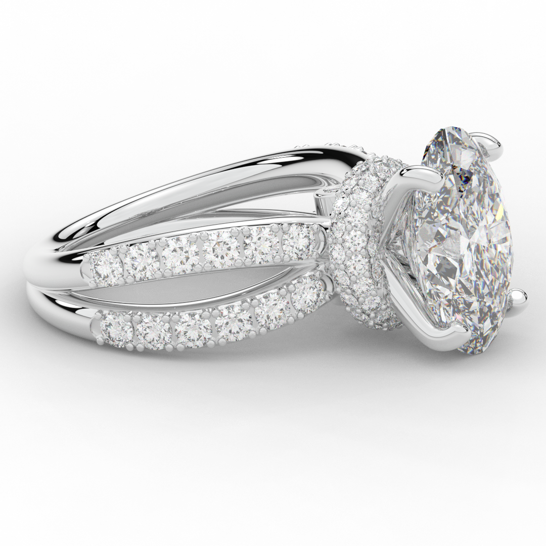 6.25CT.TW OVAL LAB DIAMOND ENGAGEMENT RING