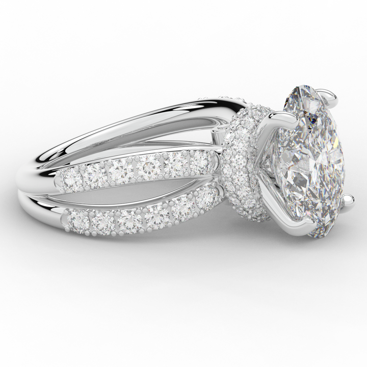 6.25CT.TW OVAL LAB DIAMOND ENGAGEMENT RING