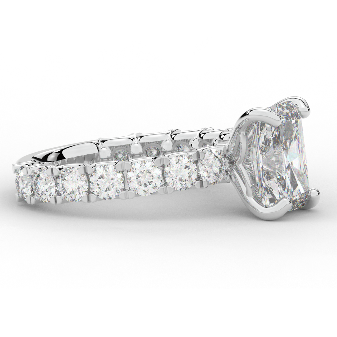 4.35CT.TW RADIANT LAB DIAMOND ENGAGEMENT RING - Nazarelle