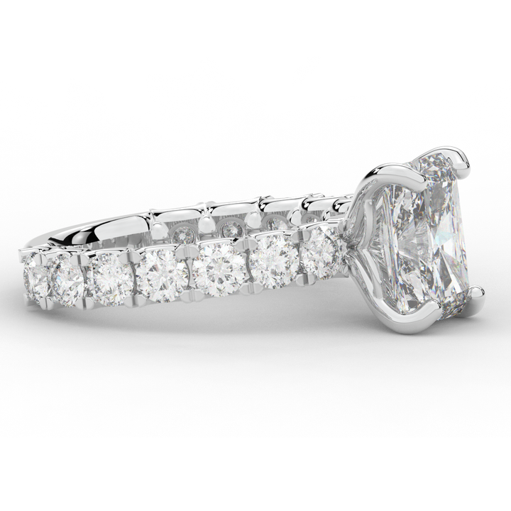 4.35CT.TW RADIANT LAB DIAMOND ENGAGEMENT RING - Nazarelle