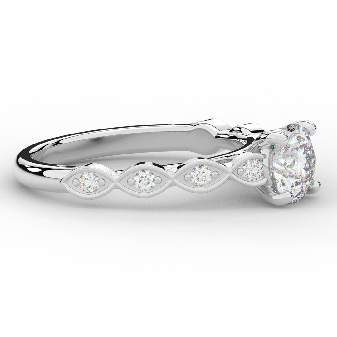 1.15CT.TW ROUND LAB DIAMOND SOLITAIRE ENGAGEMENT RING - Nazarelle
