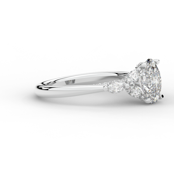 2.00CT.TW OVAL LAB DIAMOND ENGAGEMENT RING - Nazarelle