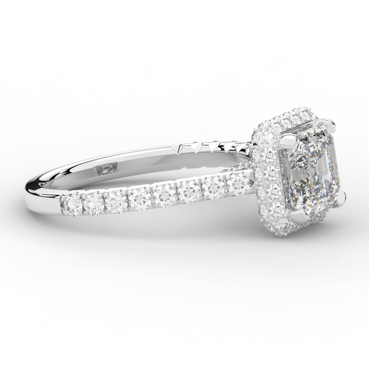 2.75CT.TW ASSCHER LAB DIAMOND HALO ENGAGEMENT RING - Nazarelle