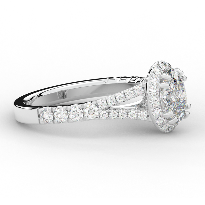 1.60CT.TW OVAL LAB DIAMOND ENGAGEMENT RING - Nazarelle