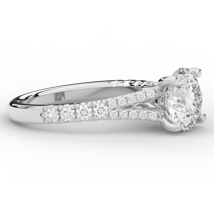 2.45CT.TW ROUND LAB DIAMOND ENGAGEMENT RING - Nazarelle