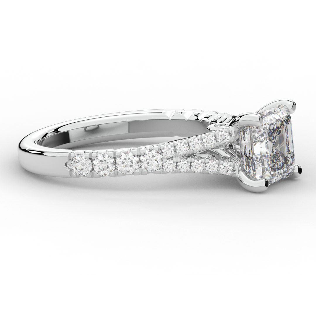 2.45CT.TW ASSCHER LAB DIAMOND ENGAGEMENT RING - Nazarelle