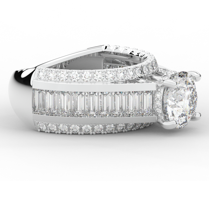 3.15CT.TW ROUND LAB DIAMOND ENGAGEMENT RING - Nazarelle