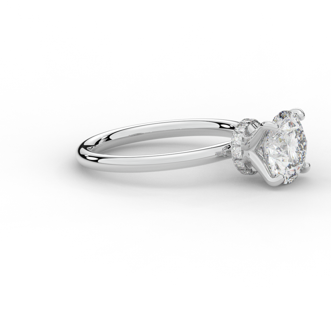 2.05CT.TW ROUND LAB DIAMOND SOLITAIRE ENGAGEMENT RING - Nazarelle