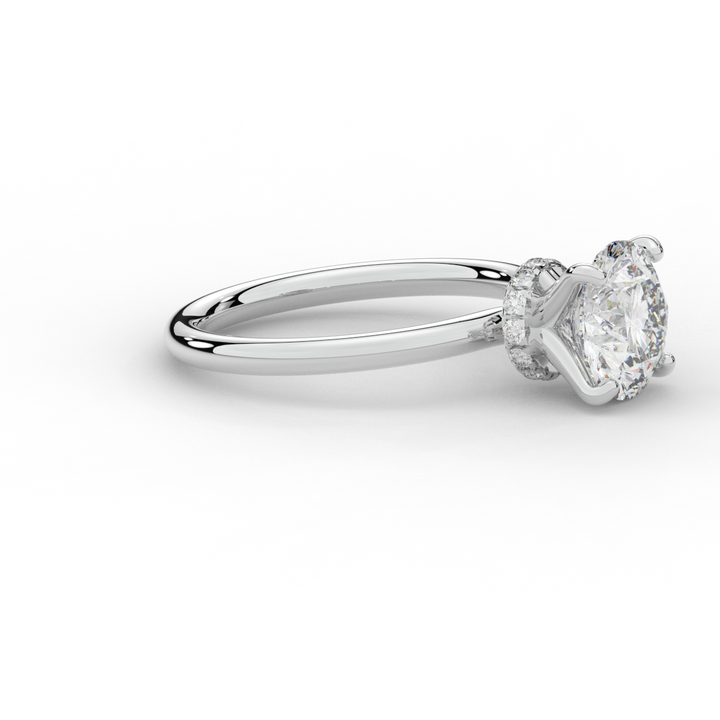 2.05CT.TW ROUND LAB DIAMOND SOLITAIRE ENGAGEMENT RING - Nazarelle