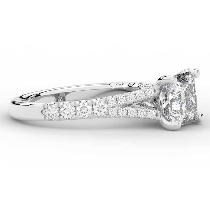 2.45CT.TW PRINCESS LAB DIAMOND ENGAGEMENT RING - Nazarelle