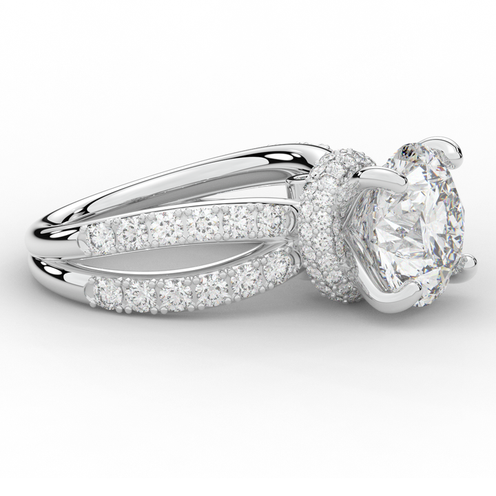 6.25CT.TW ROUND LAB DIAMOND ENGAGEMENT RING - Nazarelle