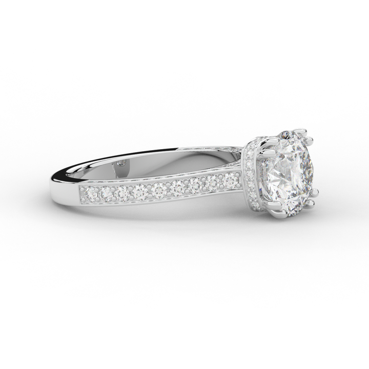 2.60CT.TW ROUND LAB DIAMOND SOLITAIRE ENGAGEMENT RING - Nazarelle