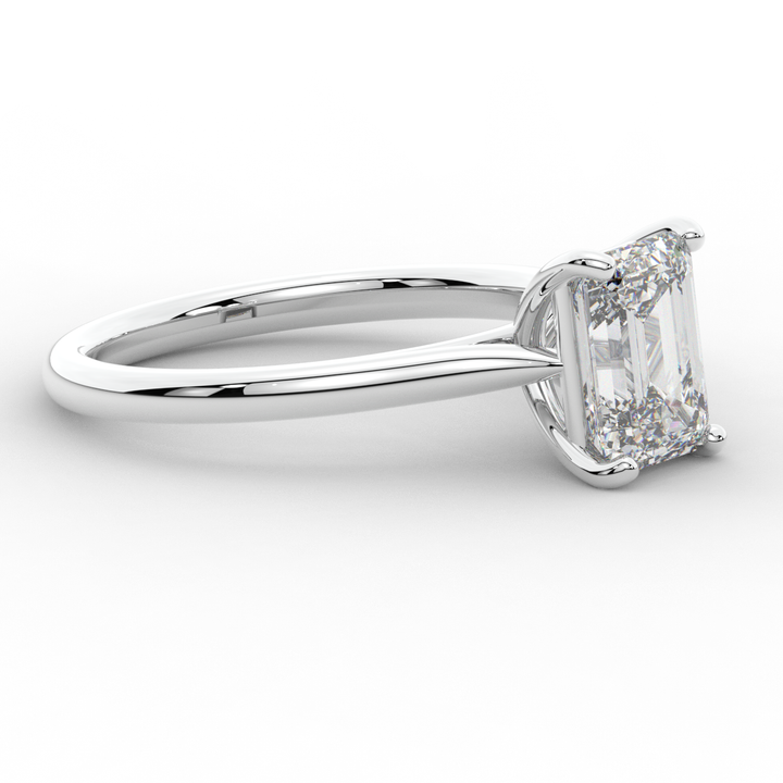 2.00CT EMERALD CUT LAB DIAMOND SOLITAIRE ENGAGEMENT RING - Nazarelle