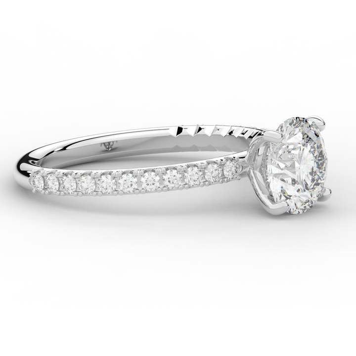 1.75CT.TW ROUND LAB DIAMOND SOLITAIRE ENGAGEMENT RING - Nazarelle