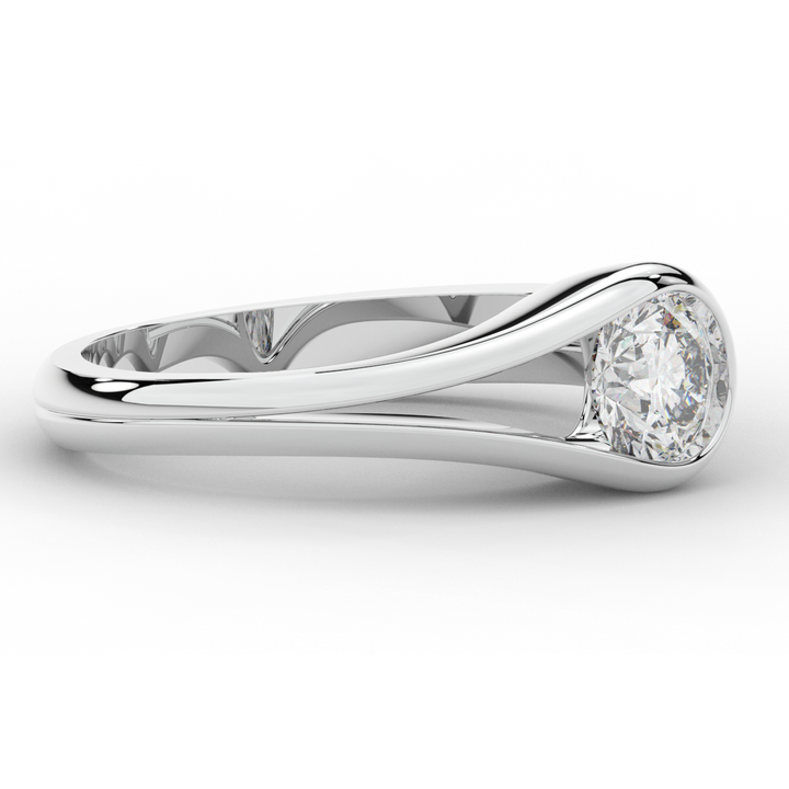 1.10CT.TW ROUND LAB DIAMOND SOLITAIRE ENGAGEMENT RING - Nazarelle
