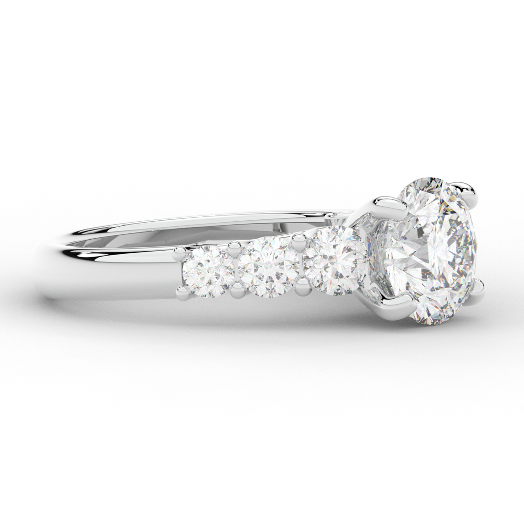 3.00CT.TW ROUND LAB DIAMOND  ENGAGEMENT RING - Nazarelle