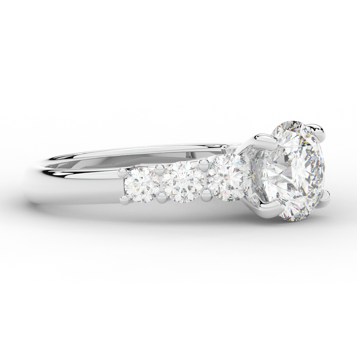 3.00CT.TW ROUND LAB DIAMOND  ENGAGEMENT RING - Nazarelle