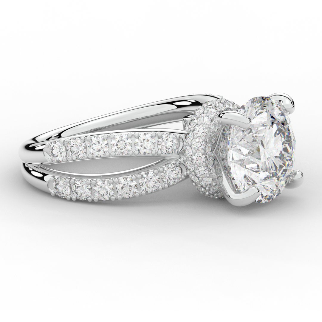 6.25CT.TW ROUND LAB DIAMOND ENGAGEMENT RING - Nazarelle
