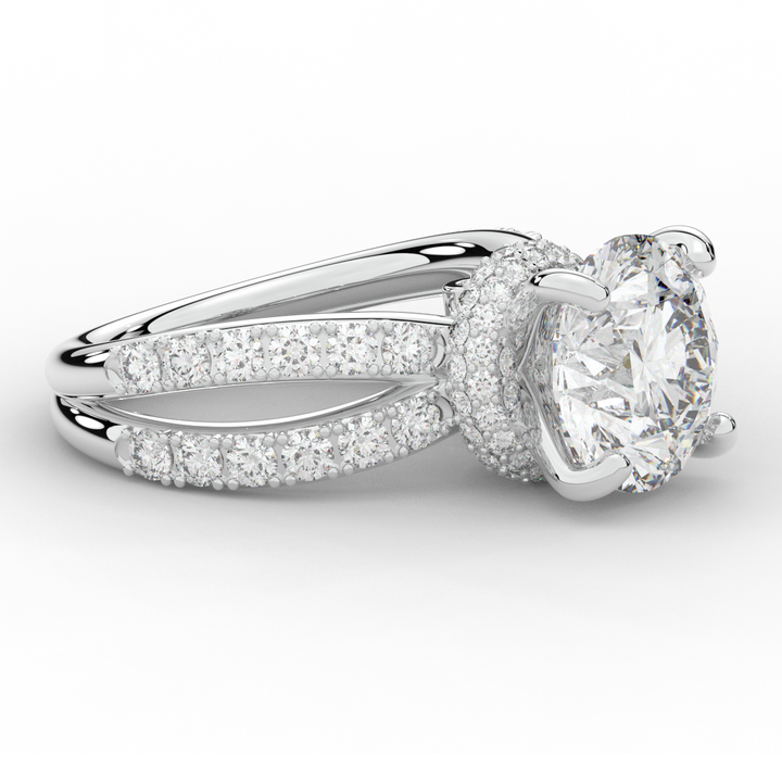 6.25CT.TW ROUND LAB DIAMOND ENGAGEMENT RING - Nazarelle