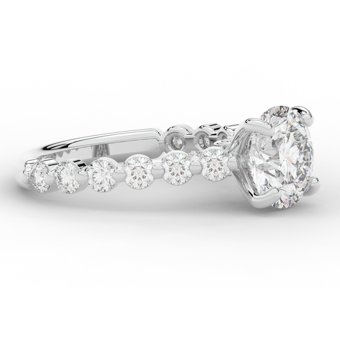 3.90CT.TW ROUND LAB DIAMOND ENGAGEMENT RING