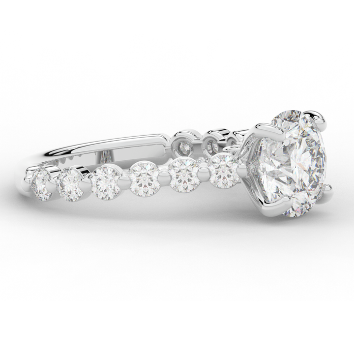 3.90CT.TW ROUND LAB DIAMOND ENGAGEMENT RING
