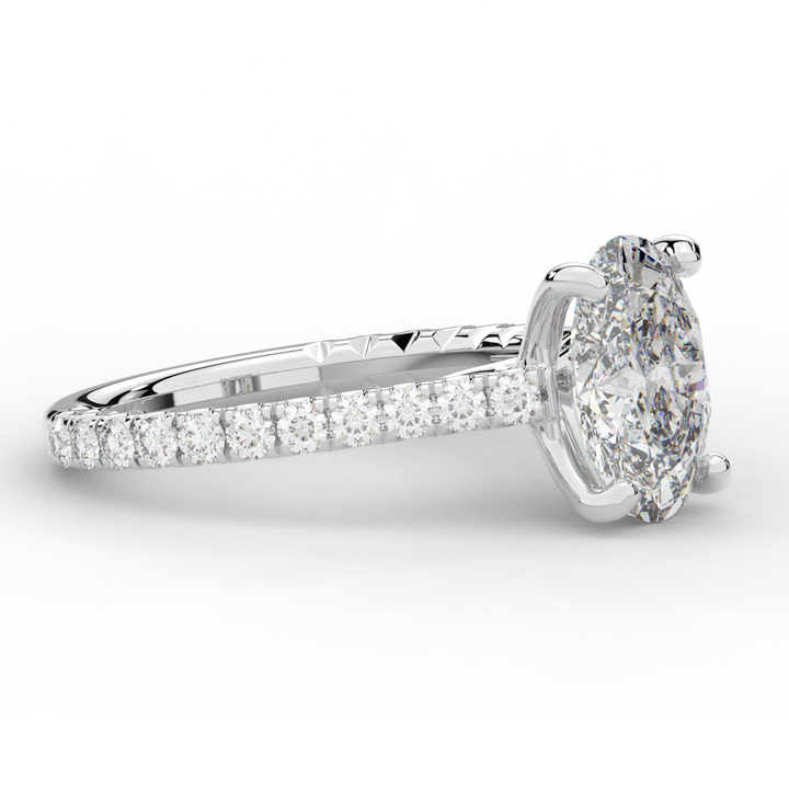 2.40CT.TW OVAL LAB DIAMOND ENGAGEMENT RING - Nazarelle
