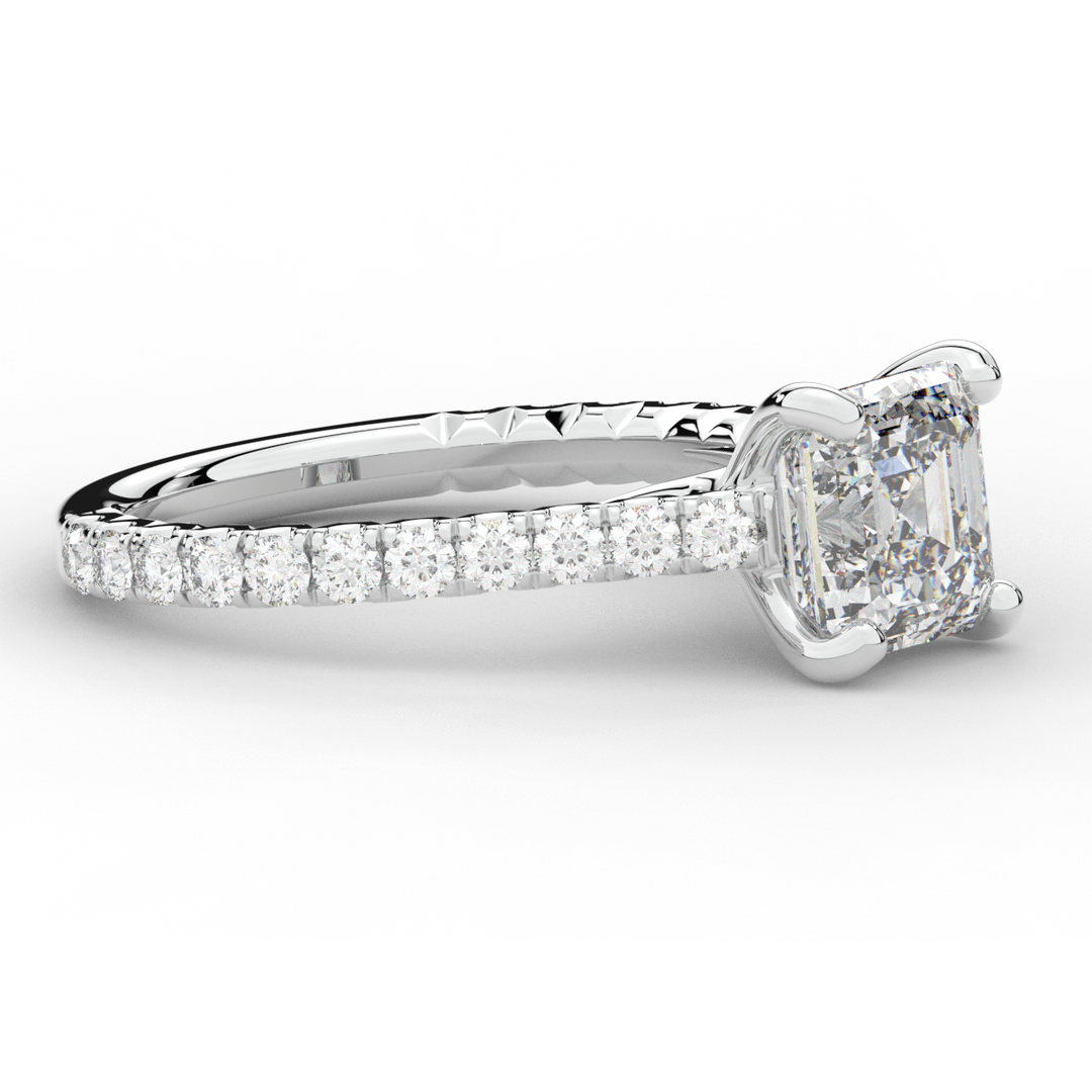 2.40CT.TW ASSCHER LAB DIAMOND ENGAGEMENT RING - Nazarelle