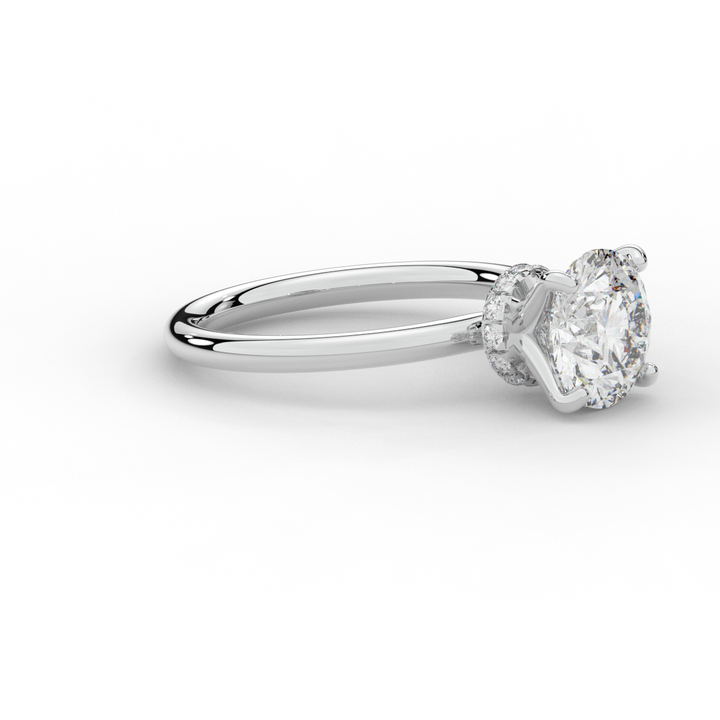 2.05CT.TW ROUND LAB DIAMOND SOLITAIRE ENGAGEMENT RING - Nazarelle