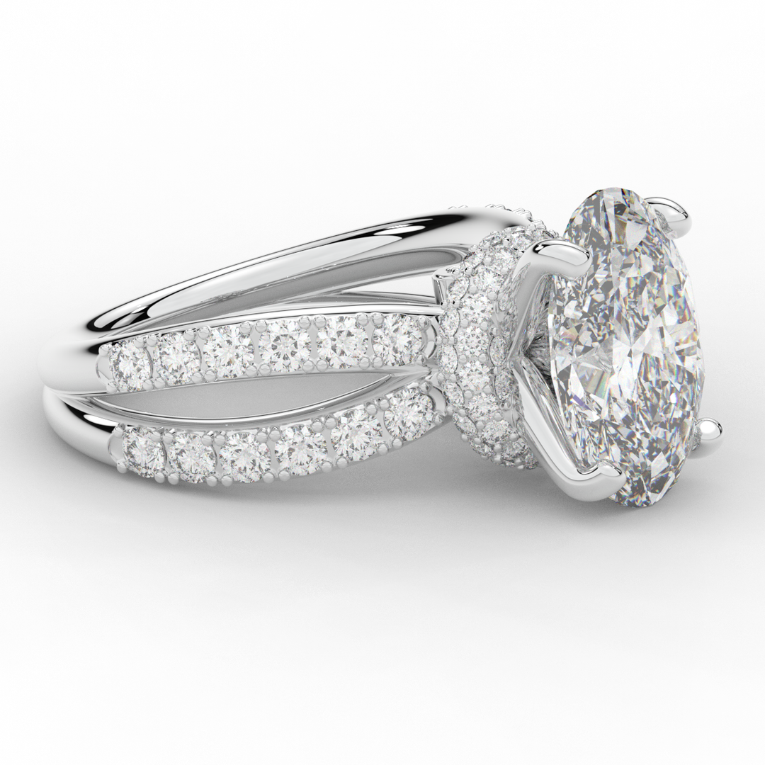 6.25CT.TW OVAL LAB DIAMOND ENGAGEMENT RING