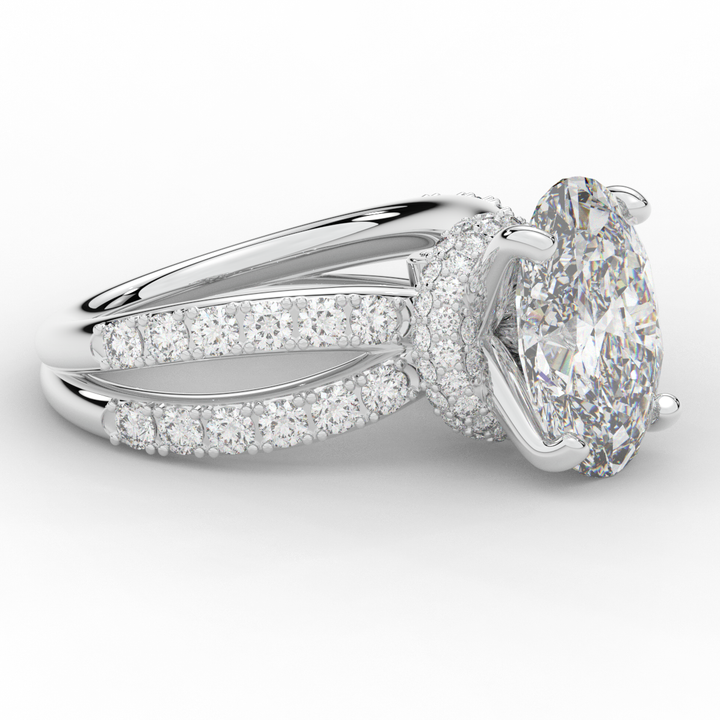 6.25CT.TW OVAL LAB DIAMOND ENGAGEMENT RING