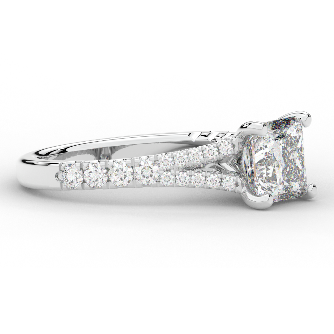 2.45CT.TW PRINCESS LAB DIAMOND ENGAGEMENT RING - Nazarelle