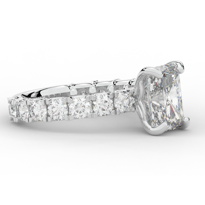 4.35CT.TW RADIANT LAB DIAMOND ENGAGEMENT RING - Nazarelle