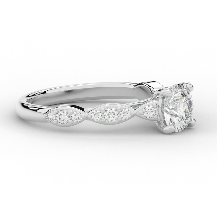 1.20CT.TW ROUND LAB DIAMOND SOLITAIRE ENGAGEMENT RING - Nazarelle