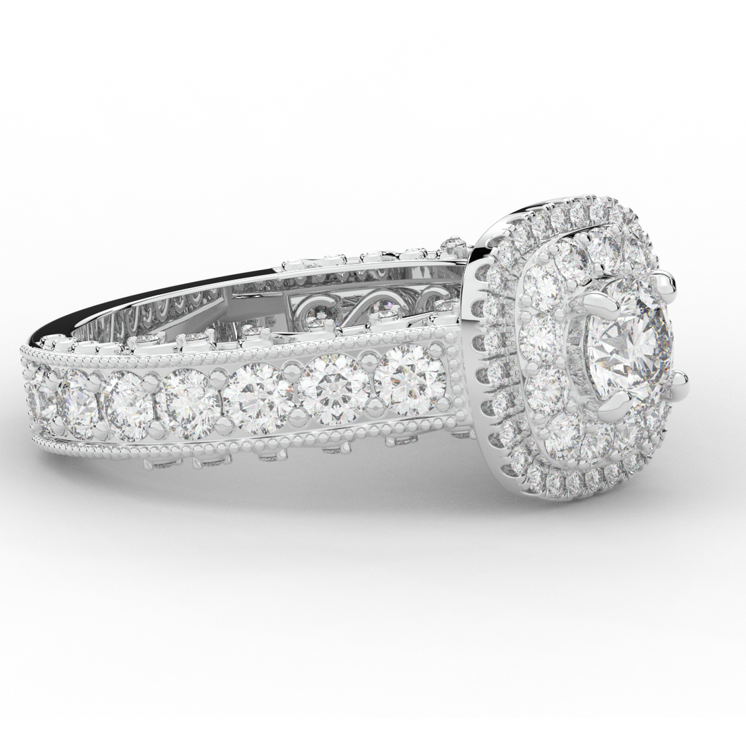 2.30CT.TW ROUND LAB DIAMOND ENGAGEMENT RING - Nazarelle