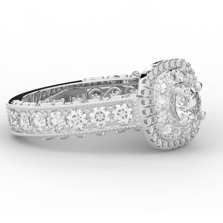 2.30CT.TW ROUND LAB DIAMOND ENGAGEMENT RING - Nazarelle
