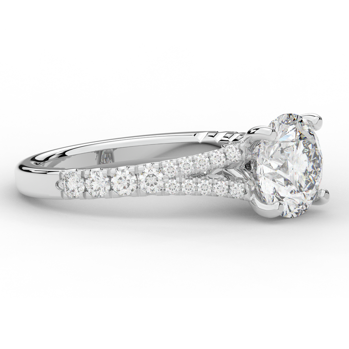 2.45CT.TW ROUND LAB DIAMOND ENGAGEMENT RING - Nazarelle