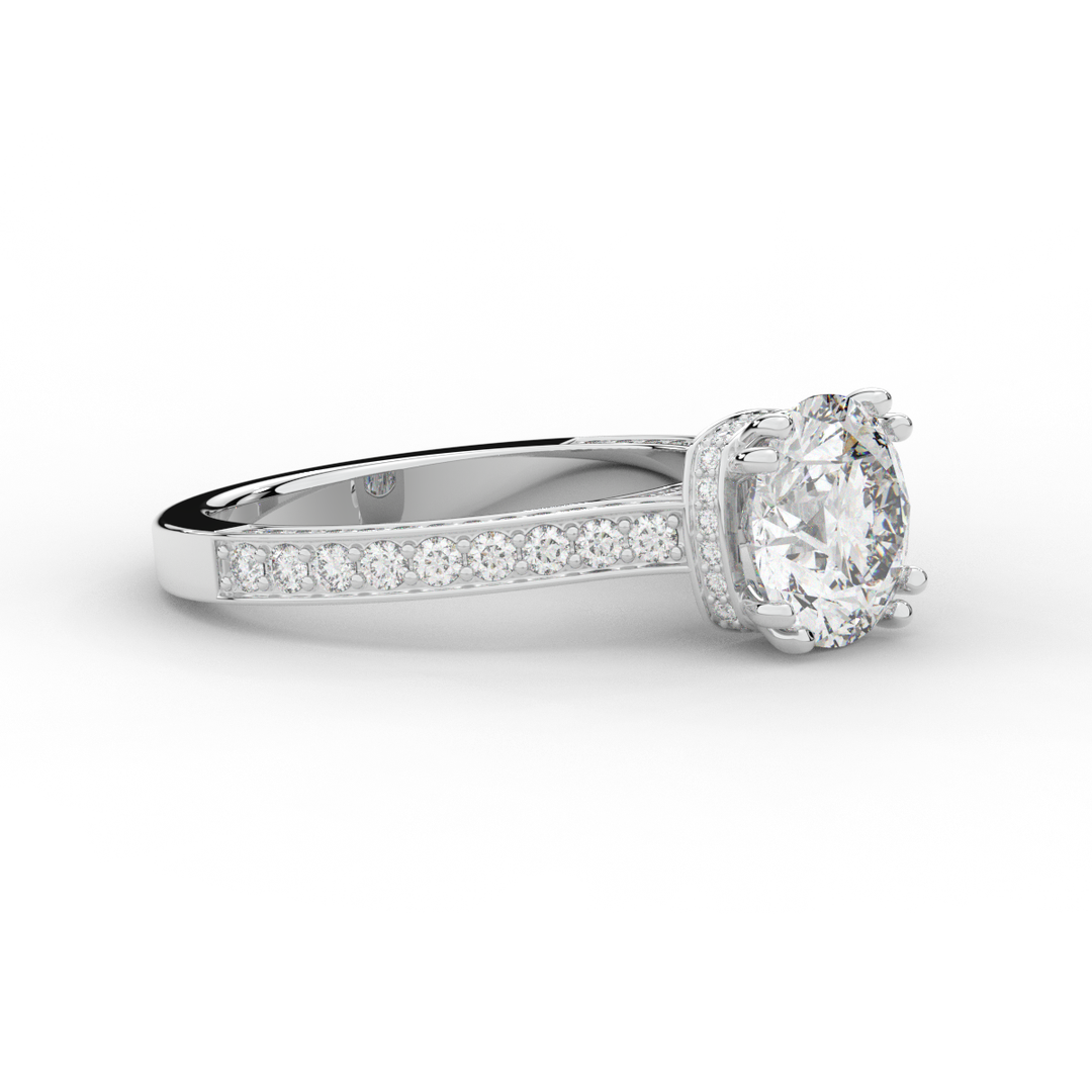 2.60CT.TW ROUND LAB DIAMOND SOLITAIRE ENGAGEMENT RING - Nazarelle
