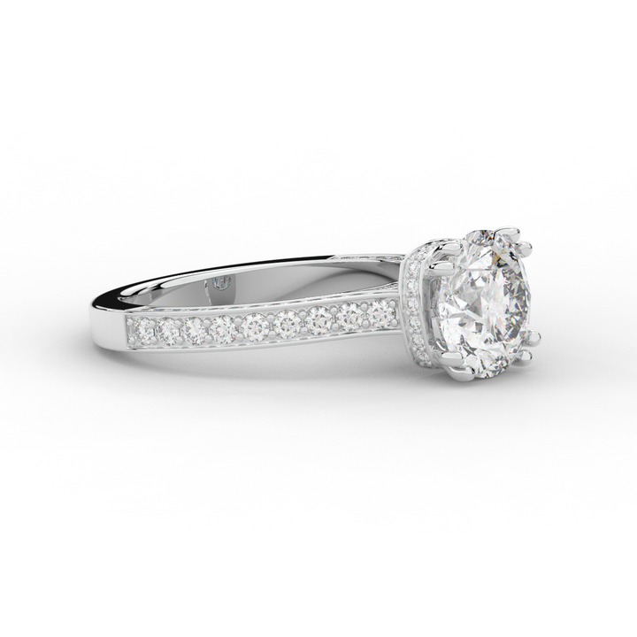 2.60CT.TW ROUND LAB DIAMOND SOLITAIRE ENGAGEMENT RING - Nazarelle