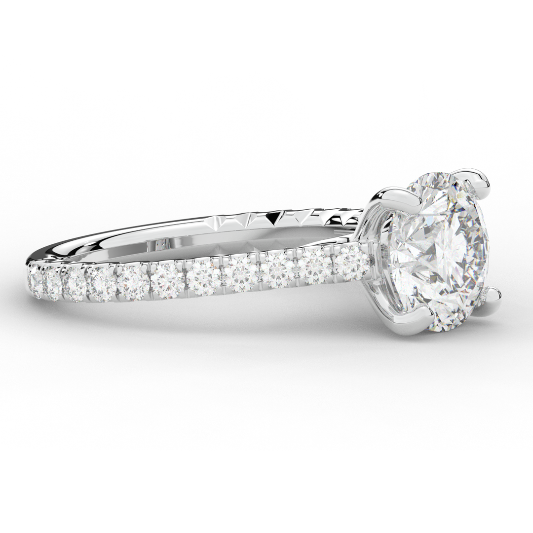 2.40CT.TW ROUND LAB DIAMOND ENGAGEMENT RING - Nazarelle