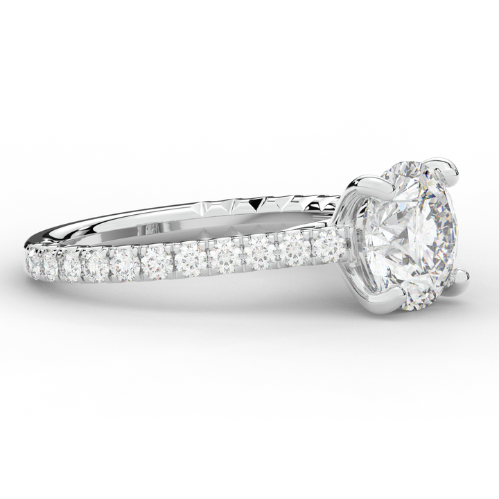 2.40CT.TW ROUND LAB DIAMOND ENGAGEMENT RING - Nazarelle
