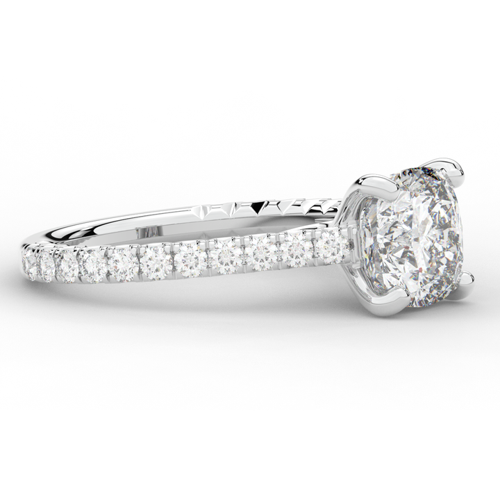 2.40CT.TW CUSHION LAB DIAMOND ENGAGEMENT RING - Nazarelle