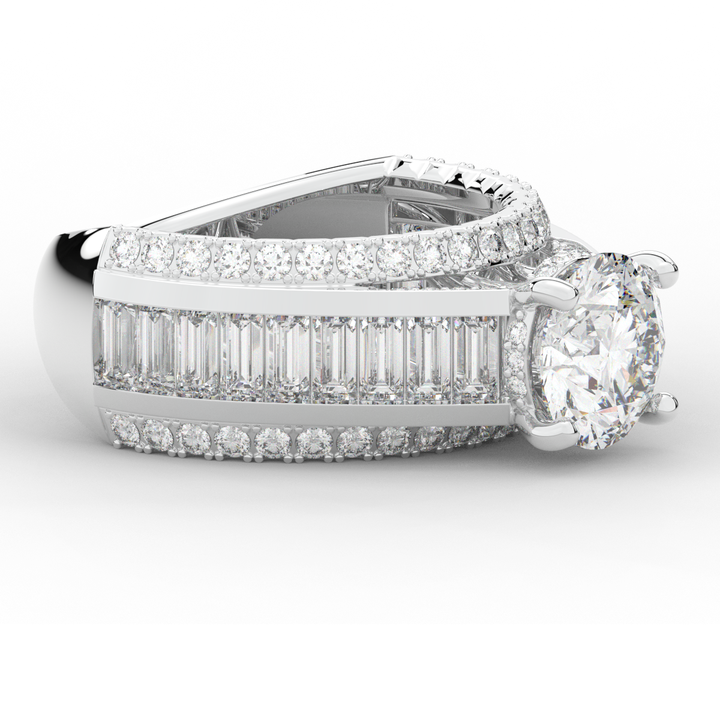 3.15CT.TW ROUND LAB DIAMOND ENGAGEMENT RING - Nazarelle