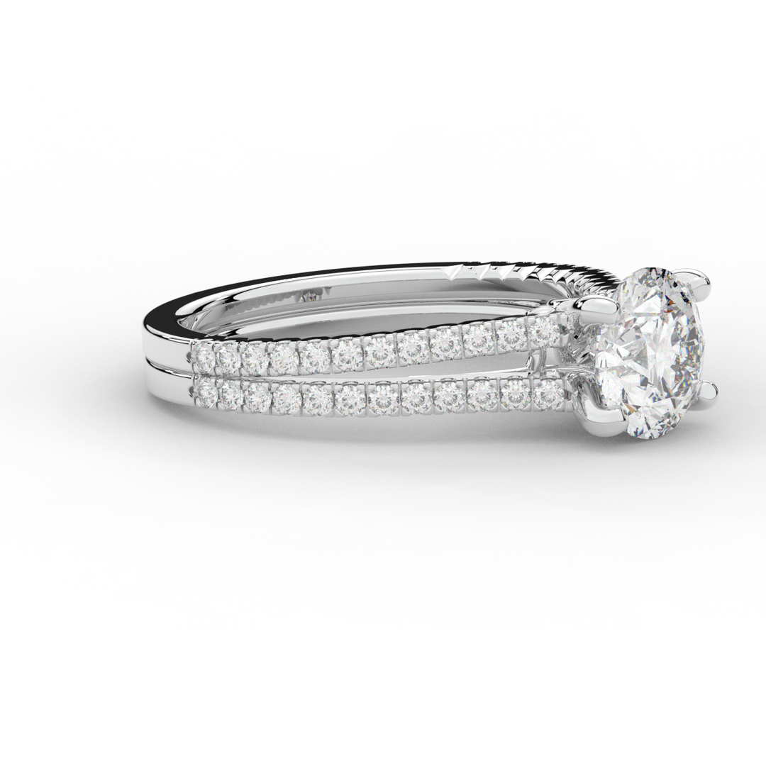 1.90CT.TW ROUND LAB DIAMOND SOLITAIRE ENGAGEMENT RING - Nazarelle