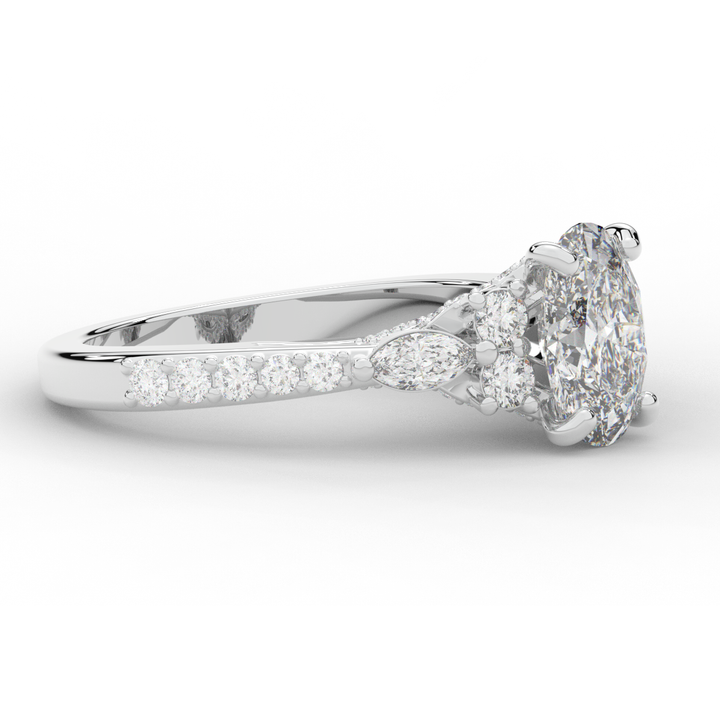 1.35CT.TW OVAL LAB DIAMOND ENGAGEMENT RING - Nazarelle