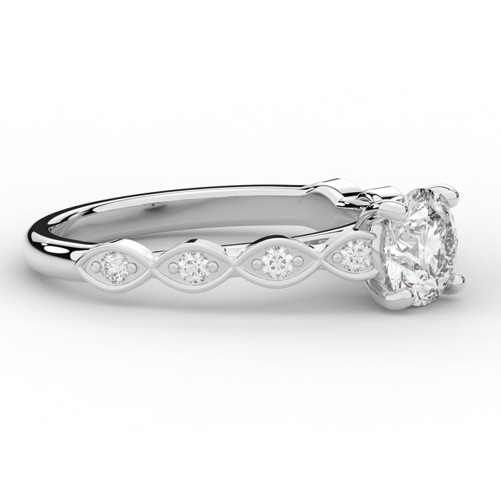 1.15CT.TW ROUND LAB DIAMOND SOLITAIRE ENGAGEMENT RING - Nazarelle
