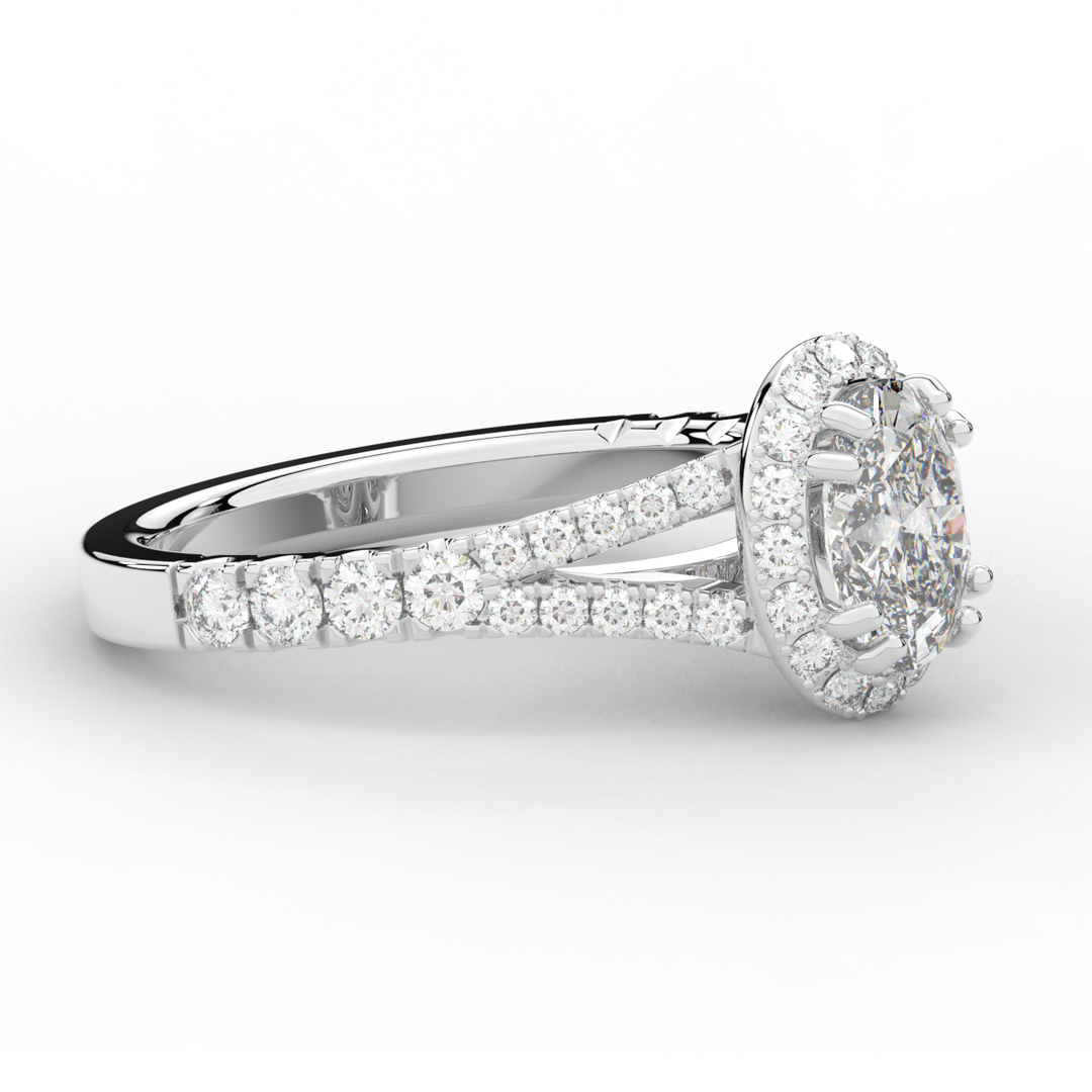 1.60CT.TW OVAL LAB DIAMOND ENGAGEMENT RING - Nazarelle