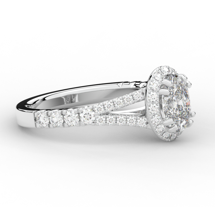 1.60CT.TW OVAL LAB DIAMOND ENGAGEMENT RING - Nazarelle