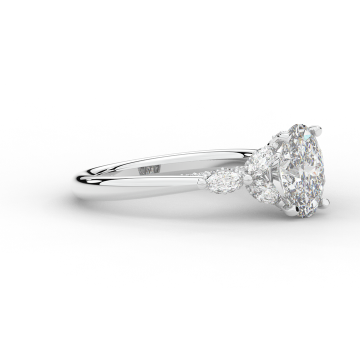 2.00CT.TW OVAL LAB DIAMOND ENGAGEMENT RING - Nazarelle