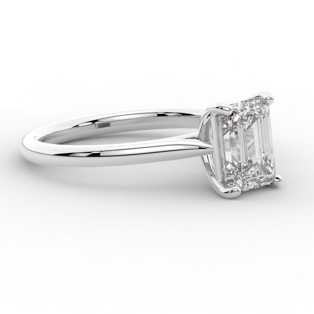 2.00CT EMERALD CUT LAB DIAMOND SOLITAIRE ENGAGEMENT RING - Nazarelle